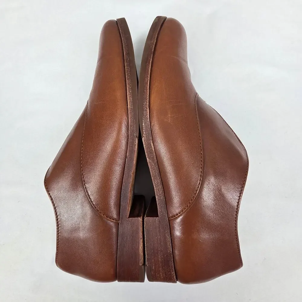 COLE HAAN WOMENS GRAND.OS BROWN LEATHER SLIP-ON LOAFER STYLE WO1107 SIZE 7